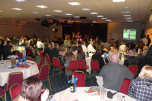 Mendips Raceway 2009 Dinner Dance - watching the highlights of 2008 Season edited by Chris from CVS