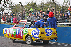 Charlie the Clown at Mendips Raceway