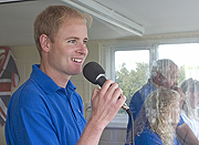 Commentator at Mendips Raceway